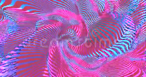 霓虹灯背景与荧光液体颜色紫外线抽象蓝色紫色粉红色循环动画4k视频的预览图