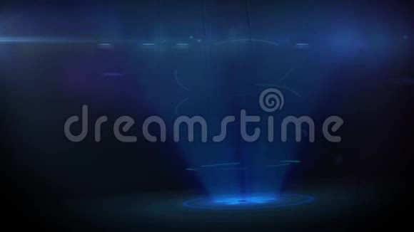 舞台灯光在演播室闪耀无缝循环动画视频的预览图