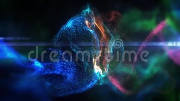 流体颗粒扩散或爆炸彩色颜料滴动视频的预览图
