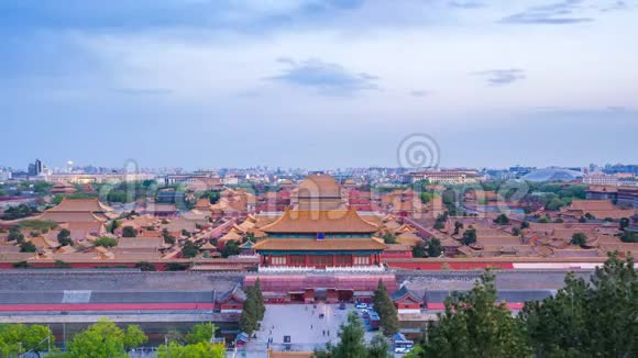 中国北京紫禁城宫日夜长视频视频的预览图