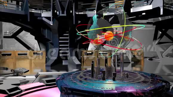 未来派空间站里面3D绘制视频的预览图