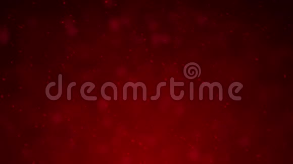 美丽的抽象小红色粒子在夜间缓慢运动为背景视频的预览图