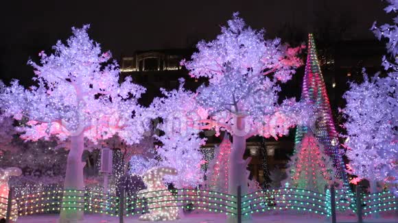 圣诞节之旅音乐森林莫斯科普希金广场视频的预览图