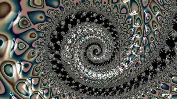 颜色变化抽象螺旋纹理分形图案设计的幻想艺术品视频的预览图