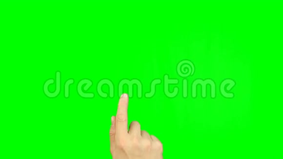 greenscreen的虚拟智能手机上的手动拨号电话号码视频的预览图
