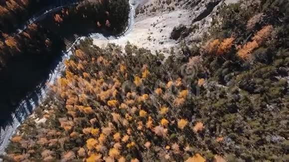 瑞士国家公园有一条狭窄的乡村道路视频的预览图