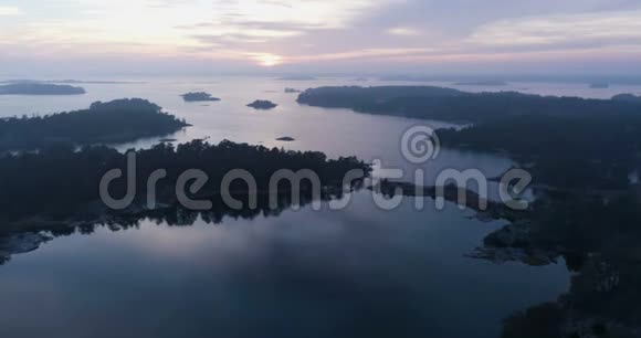 瑞典NykopingStendorren的美丽自然和日落景观录像视频的预览图