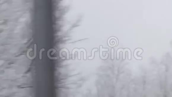速动火车拍摄的冬季景物摘要视频的预览图