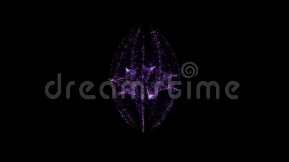 紫罗兰移动抽象螺旋小发光颗粒视频的预览图