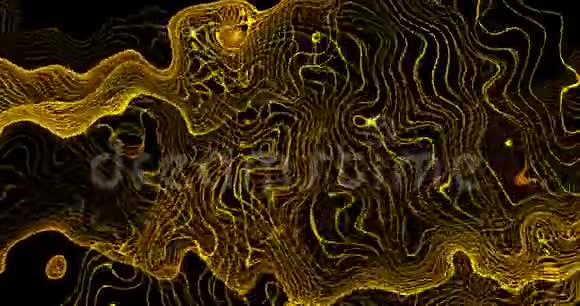 提炼黄金液体金色波浪背景时尚的纹理时尚的纺织品霓虹灯色熔岩牛脂焦糖视频的预览图
