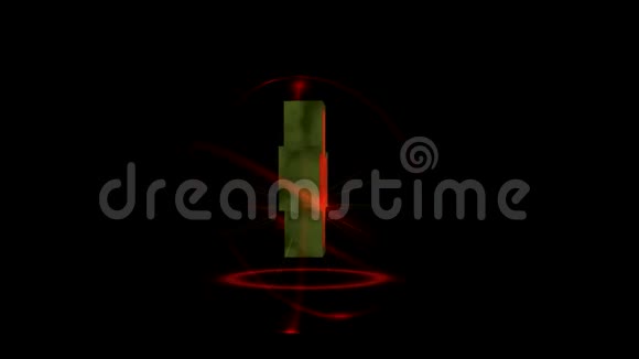 救护车符号旋转成一个圆圈抽象的红色粒子运动视频的预览图