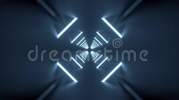 通过框架的霓虹灯管的VJ或DJ循环三维动画背景视频的预览图