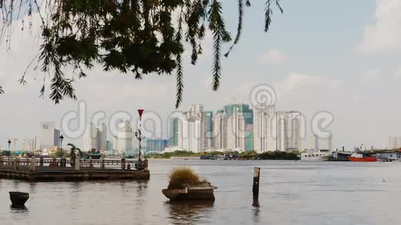胡志明市全景住宅高层建筑越南视频的预览图