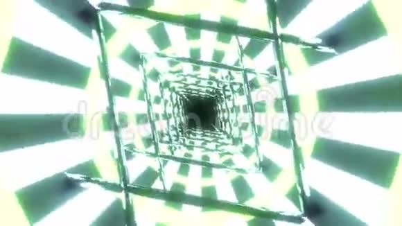 圆形和方形的霓虹灯在无缝环中移动视频的预览图