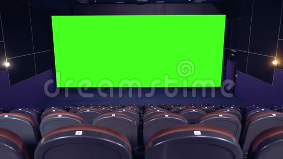 有绿色屏幕的电影院电影院4K视频的预览图