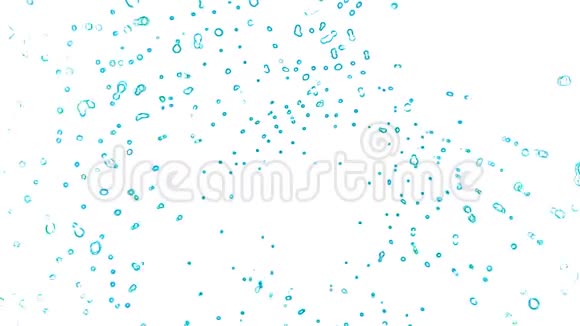 白色背景上的蓝色气泡视频的预览图