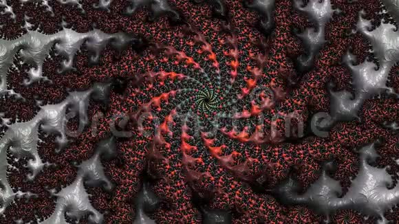 颜色变化的螺旋花分形图案设计摘要背景视频的预览图