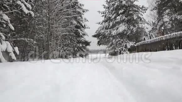 摄像机沿着雪道移动视频的预览图