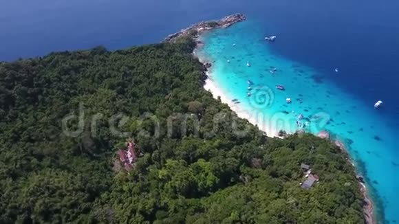 西米兰群岛航空高清慢镜头环顾四周西米兰泰国视频的预览图