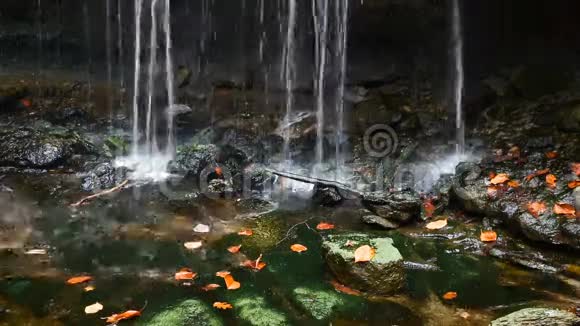 奥格莱布瀑布环下的秋叶视频的预览图