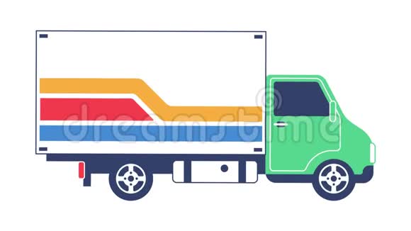 小城市送货卡车视频的预览图