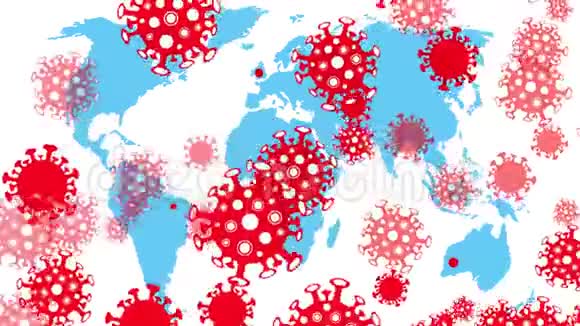 全球冠状病毒大流行循环动画视频的预览图