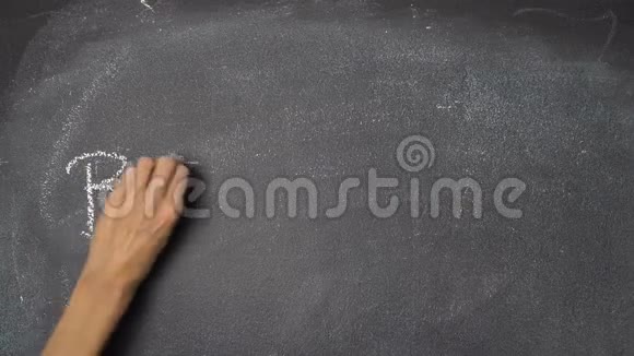 手写字用黑色黑板视频的预览图