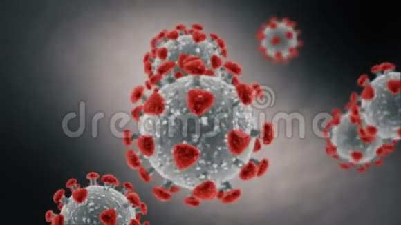 冠状病毒可视化循环动画视频的预览图