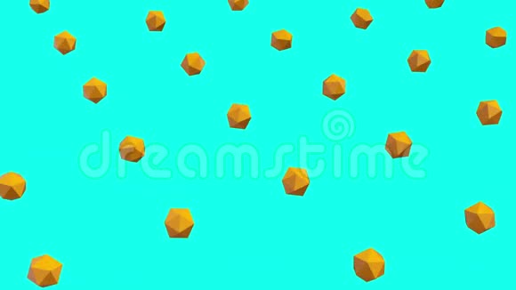 抽象几何形状低聚球体旋转视频的预览图