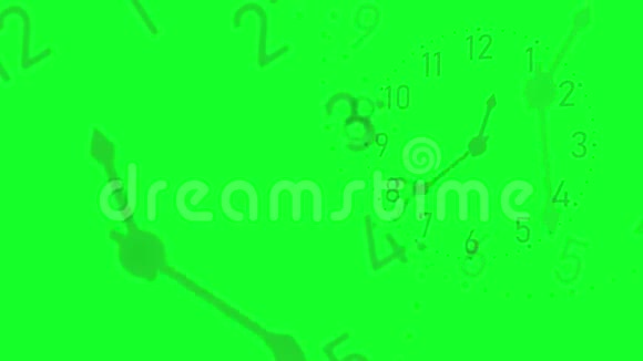 绿色屏幕上的Timelapse时钟视频的预览图