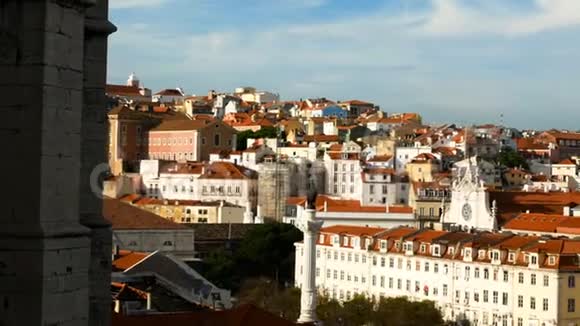 从葡萄牙里斯本的圣贾斯塔俯瞰视频的预览图