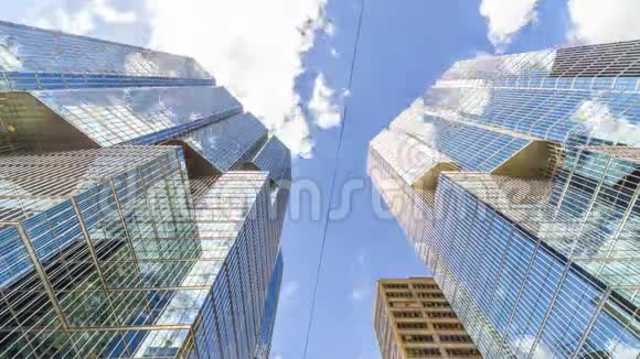 多伦多现代城市天际线摩天大楼回顾时间视频的预览图