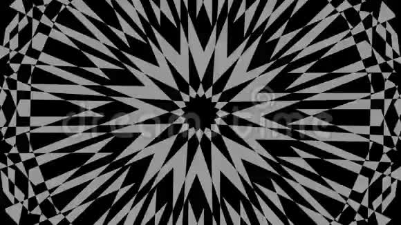 黑白图形物体具有频闪和催眠效果同时移动和大小变化169视频格式视频的预览图