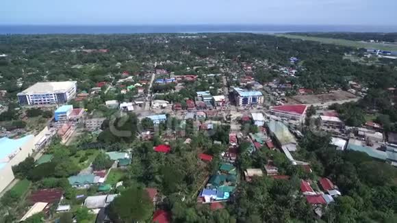 PuertoPrincesa城市景观与海洋和机场背景巴拉望菲律宾视频的预览图