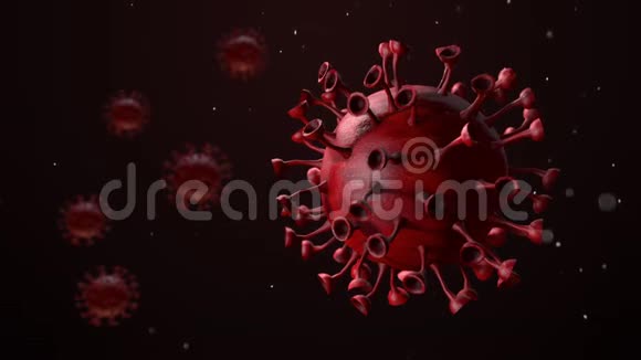冠状病毒COVID19三维渲染视频的预览图