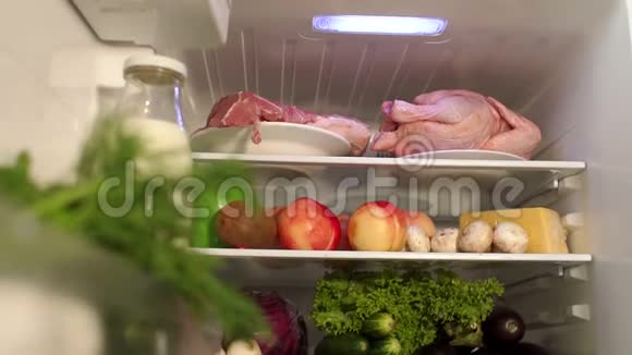 全冰箱新鲜健康食品慢点视频的预览图