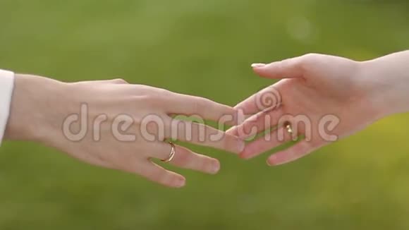 女人的手碰男人的手视频的预览图