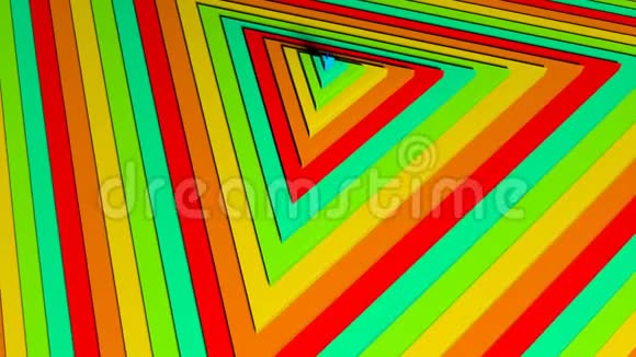 完美循环彩色彩虹圈背景动画的三维渲染视频的预览图