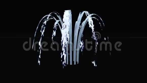 三维渲染一个完美的循环喷泉与阿尔法马特视频的预览图
