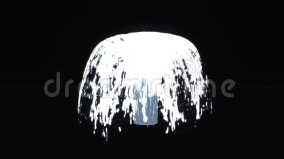 三维渲染一个完美的循环喷泉与阿尔法马特视频的预览图