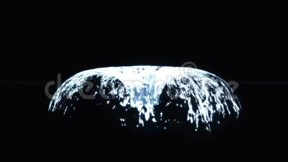 三维渲染一个完美的循环喷泉与阿尔法视频的预览图