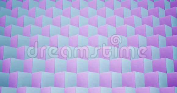 3D绘制动画图案几何图形纹理在立方体盒子形状与光影视频的预览图