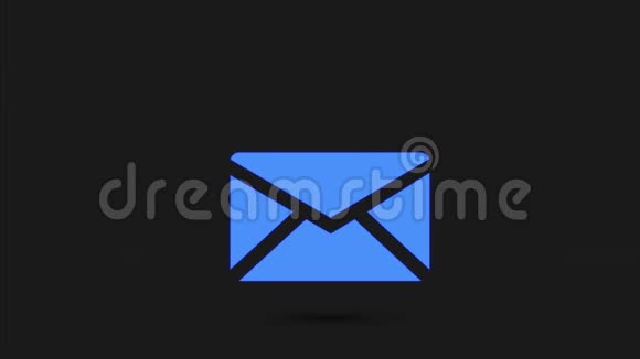 黑色背景上的电子邮件图标视频的预览图