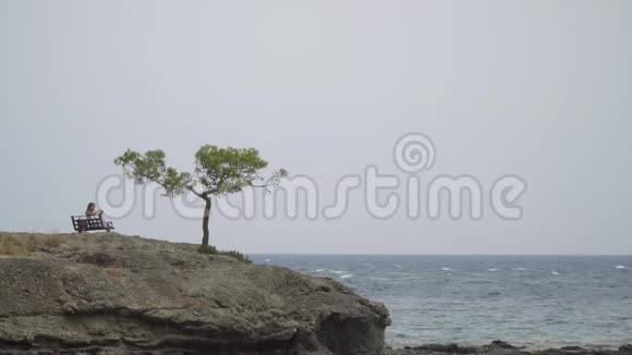 美丽的海景阿拉尼亚克利奥帕特拉海滩视频的预览图