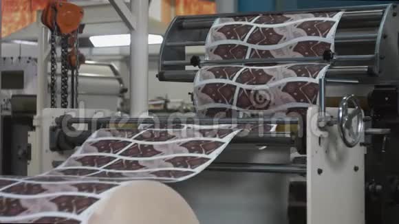 纸制品制造的工厂机械冲压或切割机视频的预览图