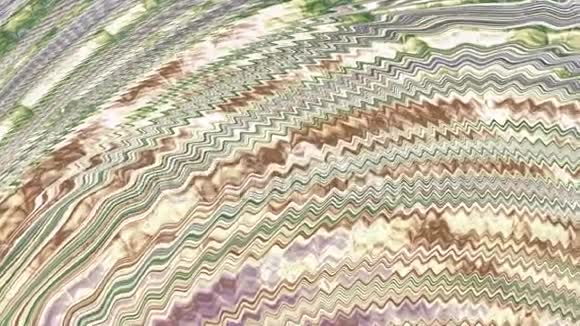 粉红色黄色和浅绿色的模糊波浪移动得更近抽象的迷幻背景视频的预览图