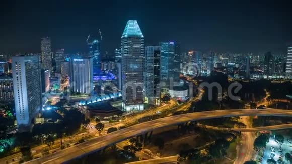 从摩天轮起的新加坡之夜视频的预览图