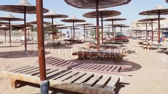 红海的沙滩伞视频的预览图