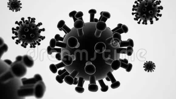 病毒计算机生成三维渲染克隆病毒动画视频的预览图