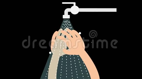 用保护冠状病毒Covid19或2019nCov用水清洗手部以预防大流行和病毒视频的预览图